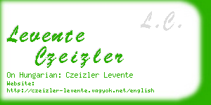 levente czeizler business card